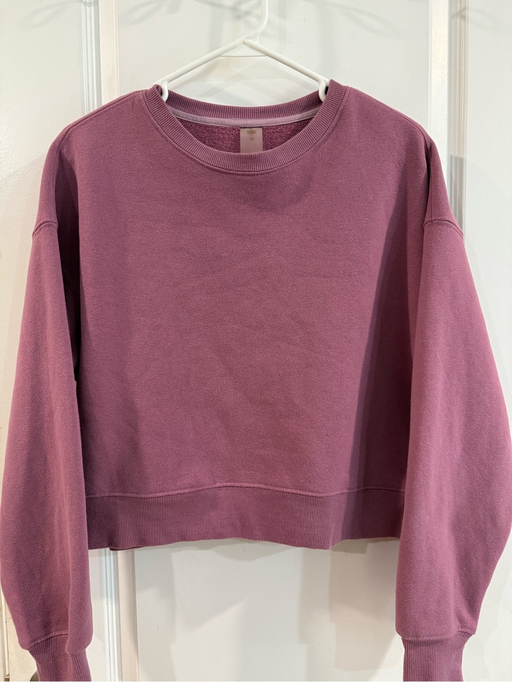Harmony & Balance Classic Pink Cropped Crewneck Sweatshirt